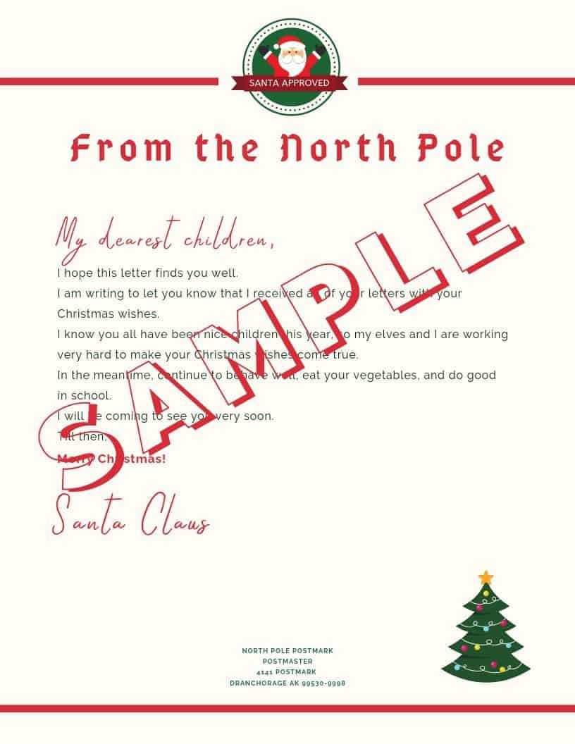 5 Letter To Santa Template Printables (Downloadable Pdf) With Regard To Blank Letter From Santa Template