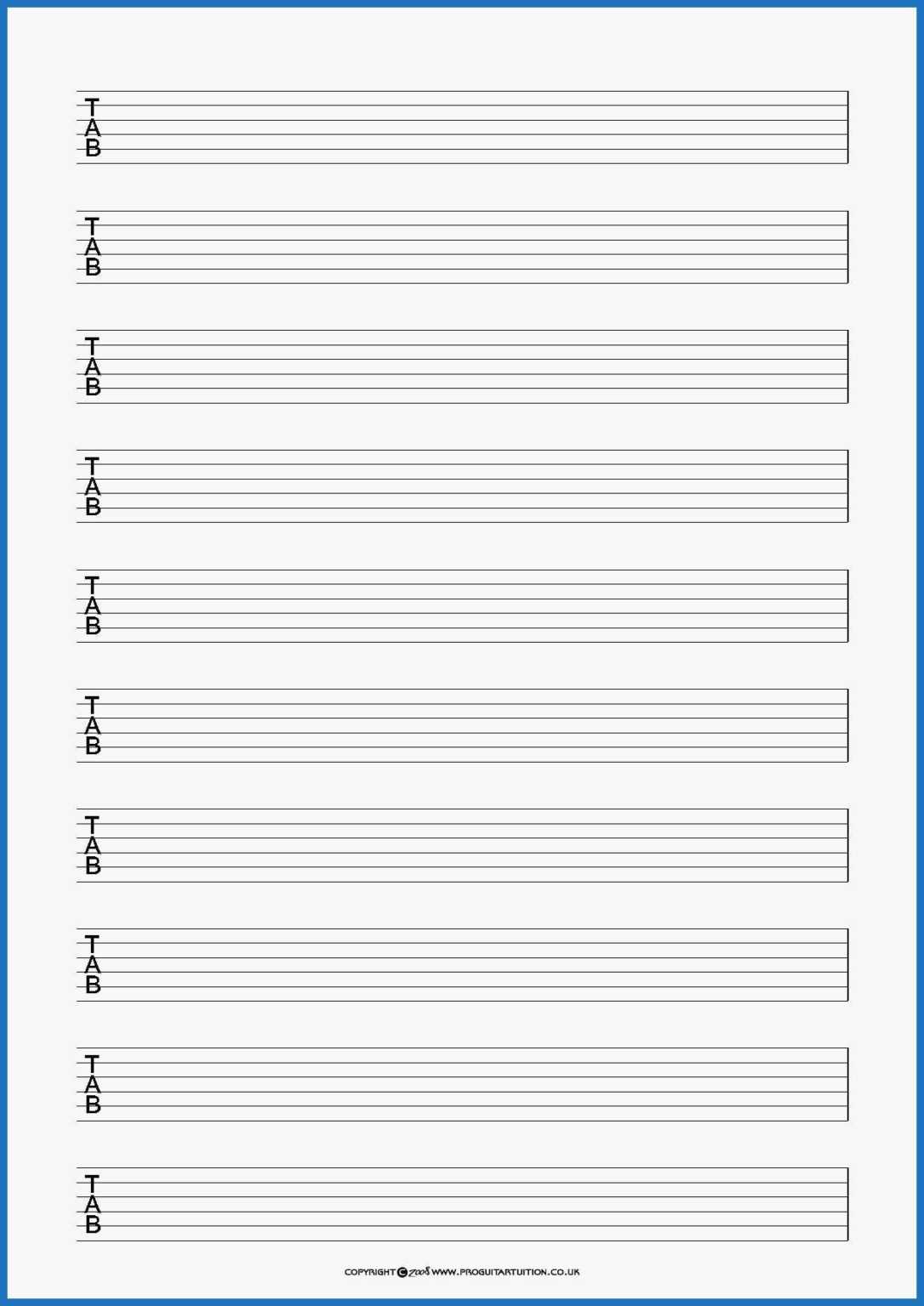 Blank Sheet Music Template For Word 0496