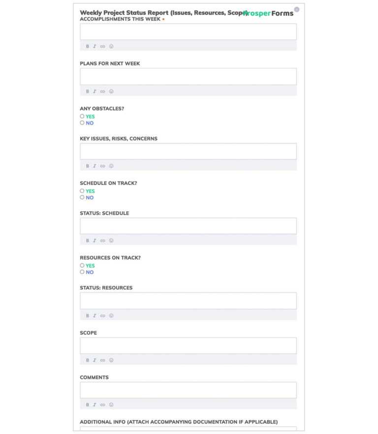 6 Awesome Weekly Status Report Templates | Free Download intended for ...