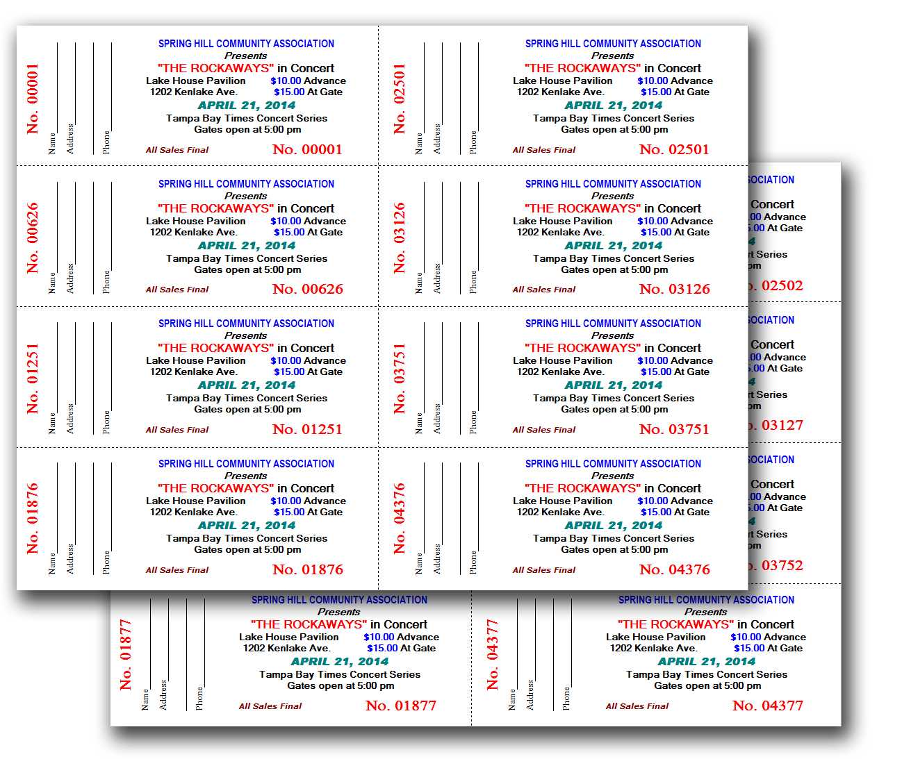 8 Ticket Template - Mahre.horizonconsulting.co Intended For Labels 8 Per Sheet Template Word
