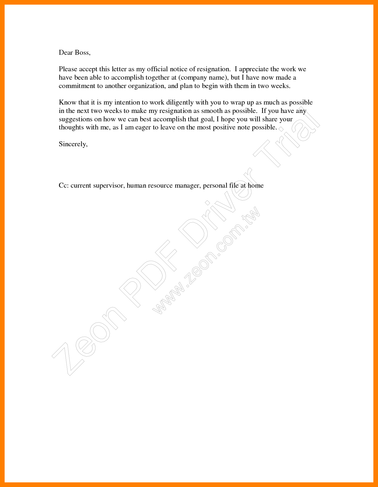 9+ 2 Weeks Notice Template Word | Time Table Chart For 2 Weeks Notice Template Word