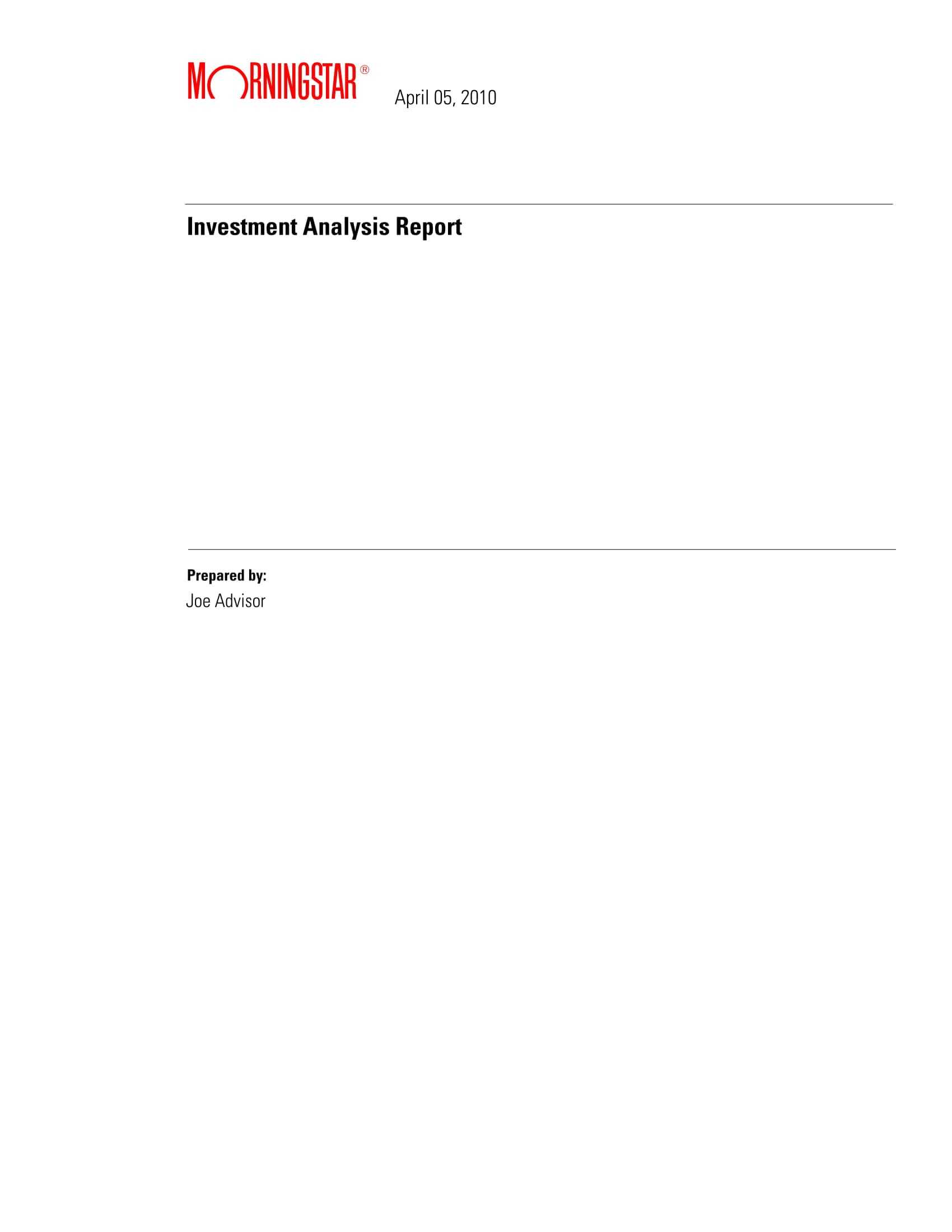 9+ Analysis Report Examples – Pdf | Examples With Stock Analysis Report Template
