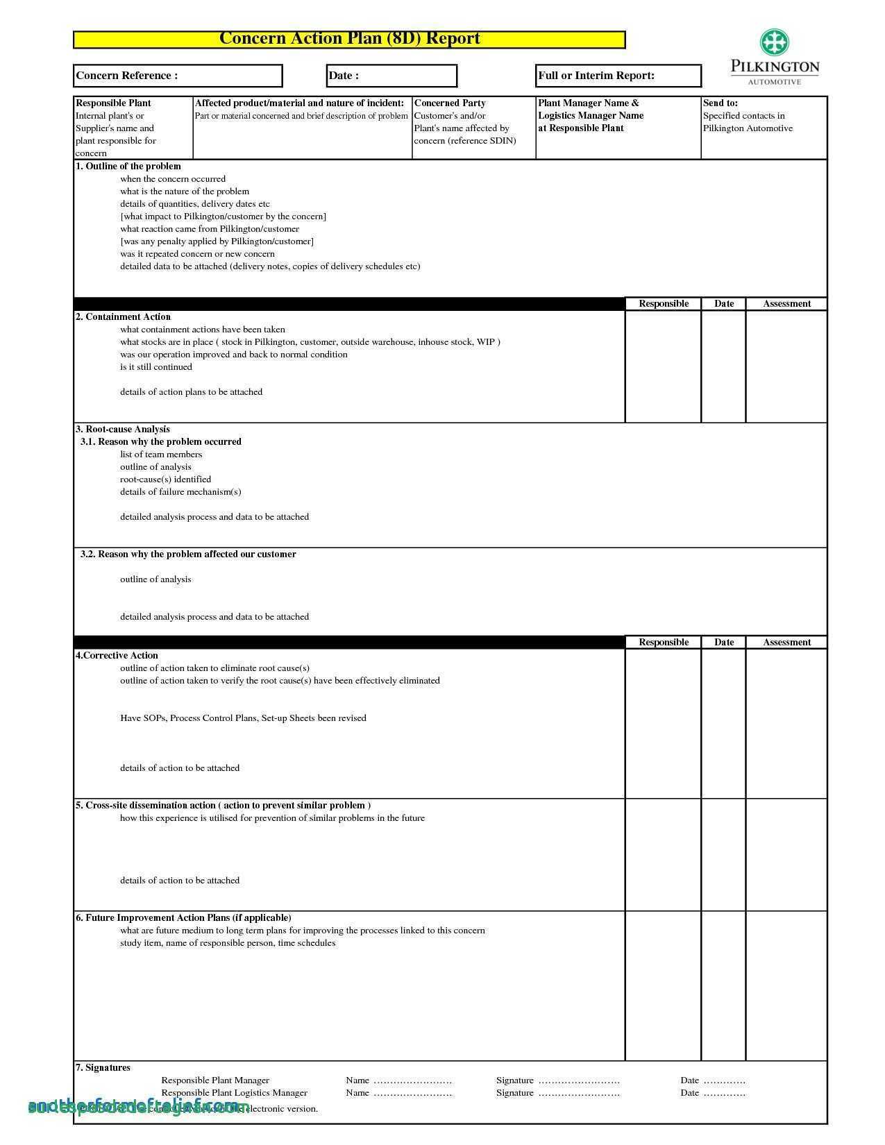 988F 8D Report Template | Wiring Library Pertaining To 8D Report Template Xls