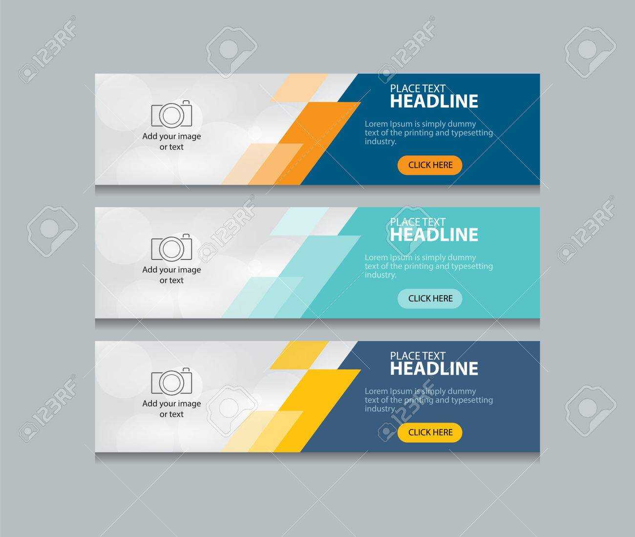 Abstract Web Banner Design Template Background With Regard To Website Banner Design Templates