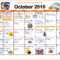 Activity Calendar Template – Printable Week Calendar Pertaining To Blank Activity Calendar Template