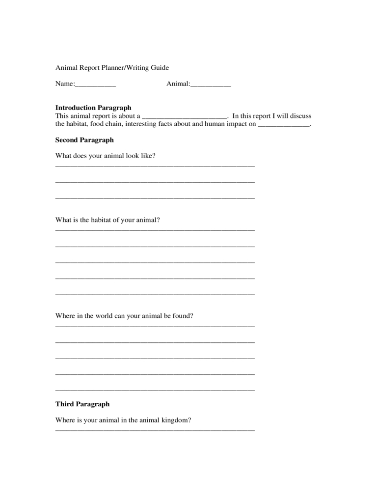 Animal Report Template – 5 Free Templates In Pdf, Word Pertaining To Animal Report Template
