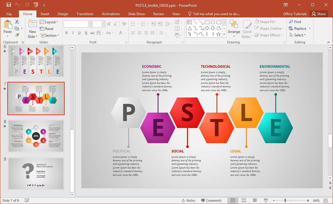 Animated Pestle Analysis Presentation Template For Powerpoint Pertaining To Pestel Analysis Template Word