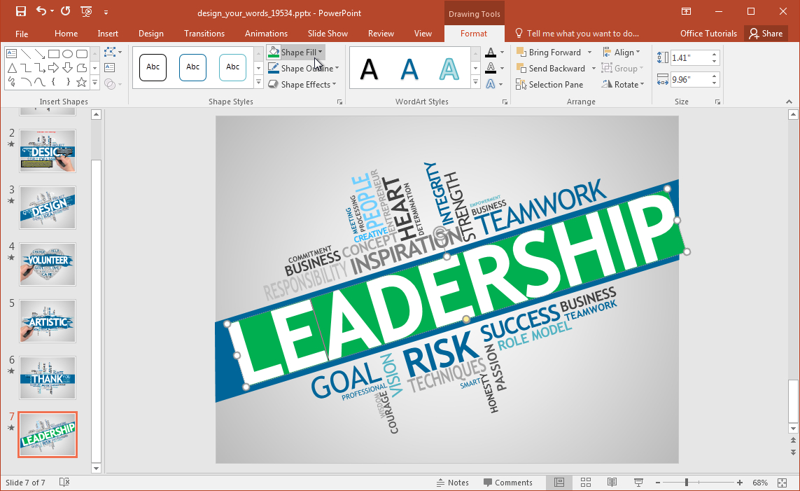 Animated Word Cloud Powerpoint Template In Free Word Collage Template