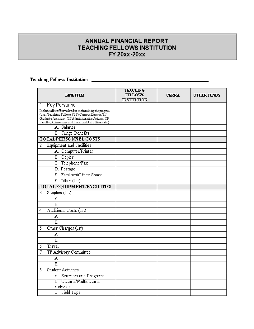 Annual Financial Report Template | Templates At In Annual Financial Report Template Word