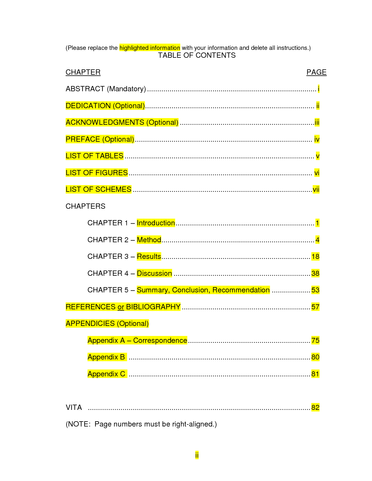 Apa Table Of Contents Example 6Th Edition Create In Word Regarding Apa Template For Word 2010