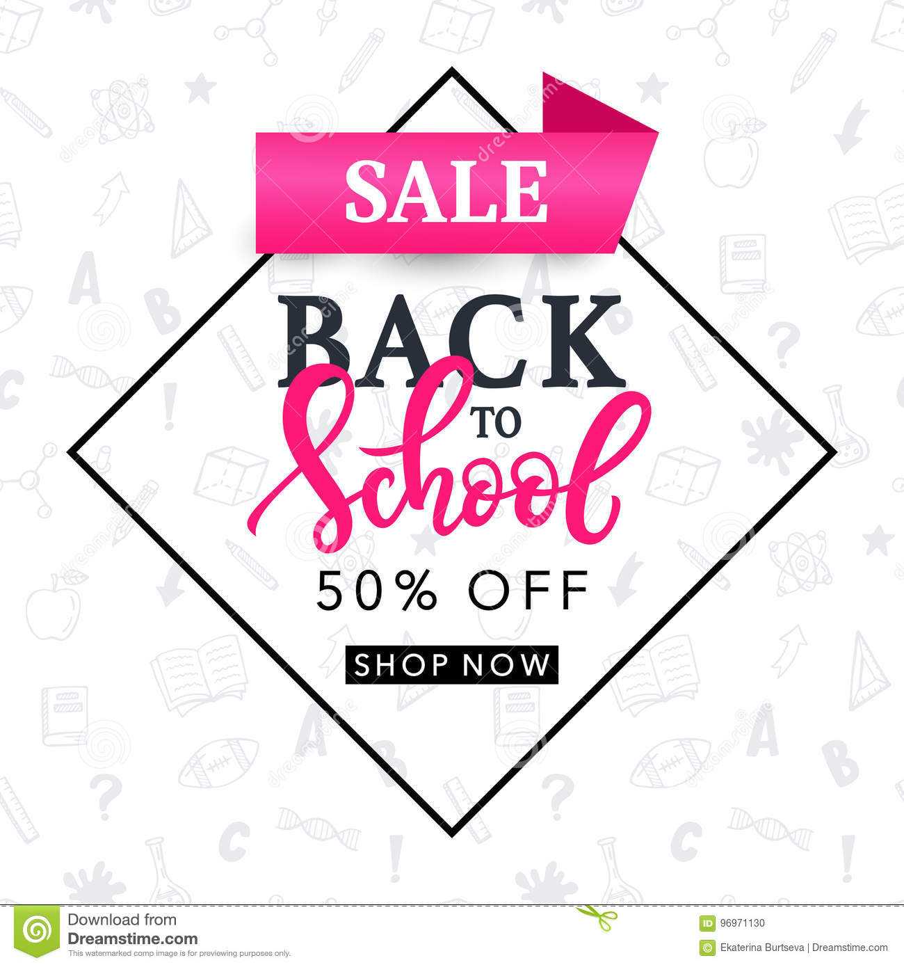 Back To School Sale Banner Template Stock Vector With Regard To College Banner Template