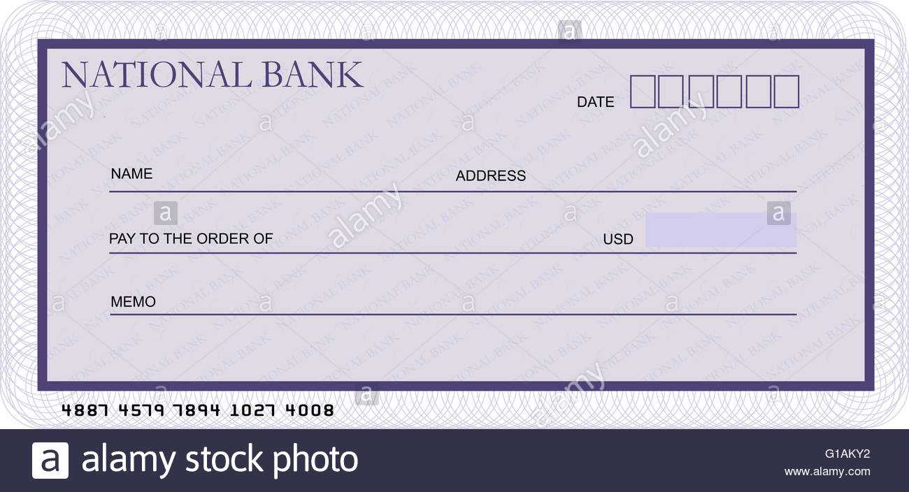 Bank Cheque Stock Photos & Bank Cheque Stock Images – Alamy With Large Blank Cheque Template