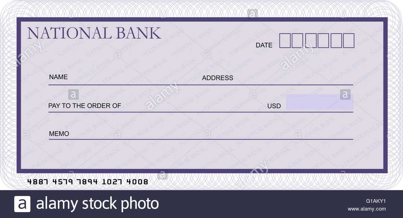 Bank Cheque Stock Photos & Bank Cheque Stock Images – Alamy With Regard To Blank Cheque Template Uk