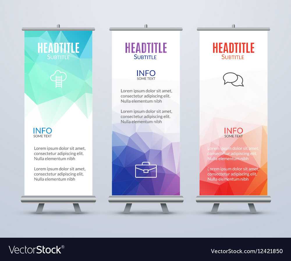 Banner Stand Design Template With Abstract For Banner Stand Design Templates