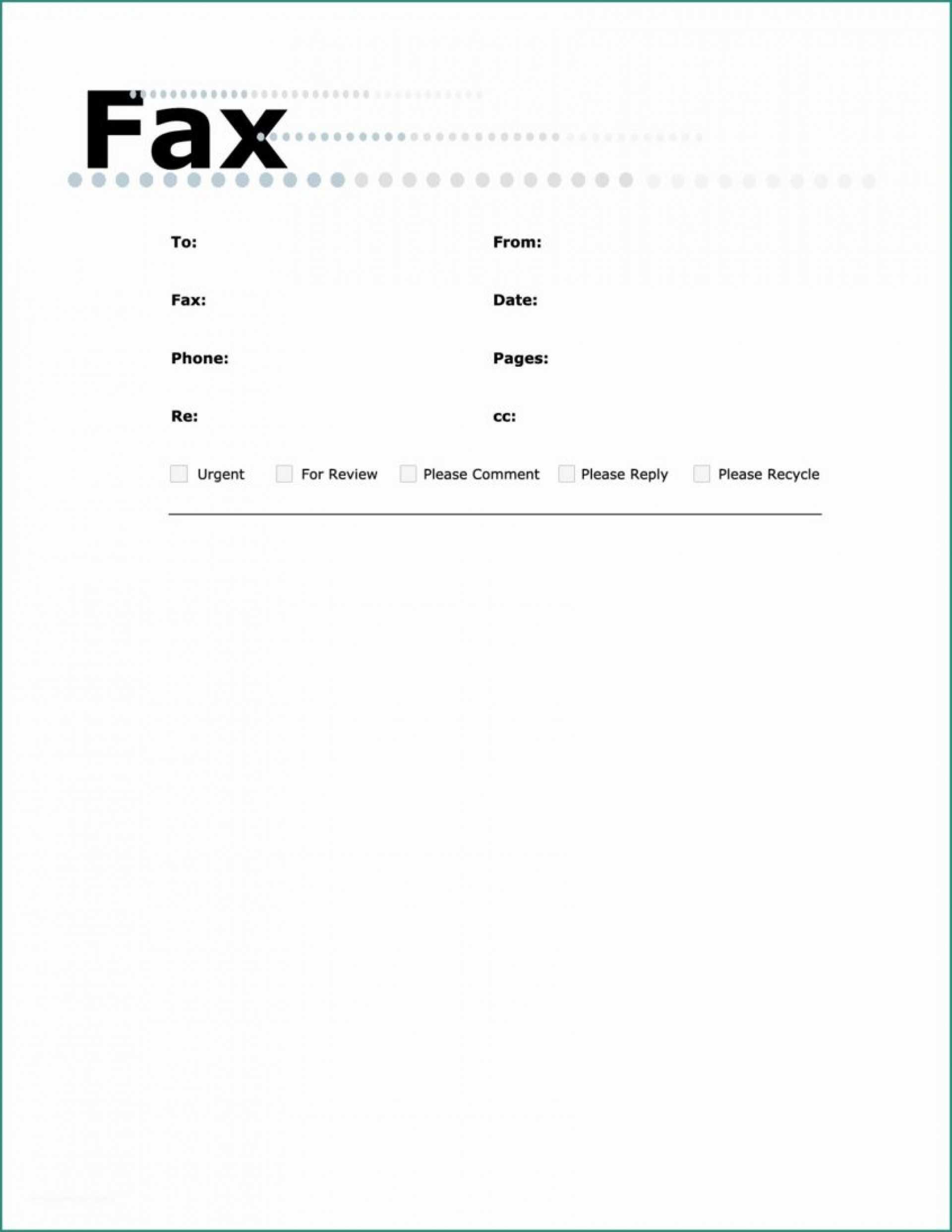 Basic Fax Cover Sheet Sample Pdf Free – Howwikipediaworks Intended For Fax Cover Sheet Template Word 2010