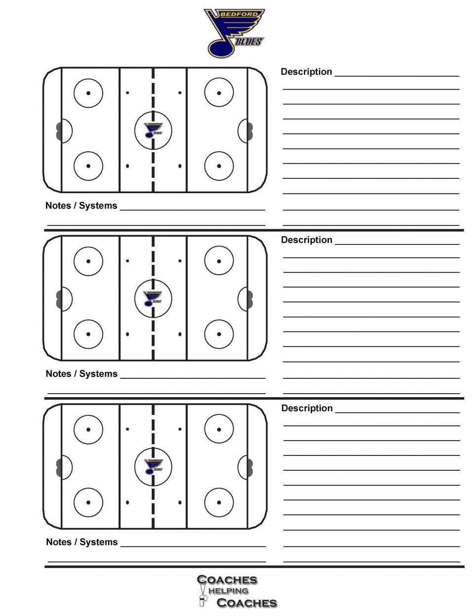 Ice Hockey Practice Plan Template