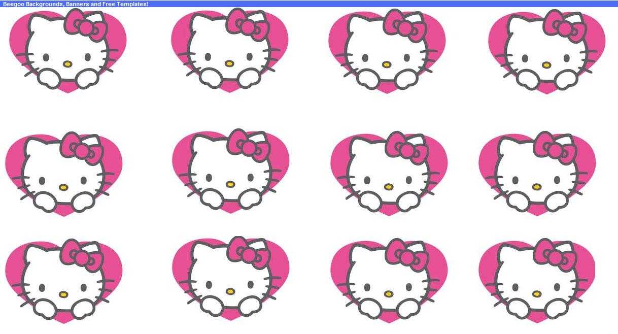 Beegoo Designs: "hello Kitty Hearts" Background & "hello Throughout Hello Kitty Banner Template