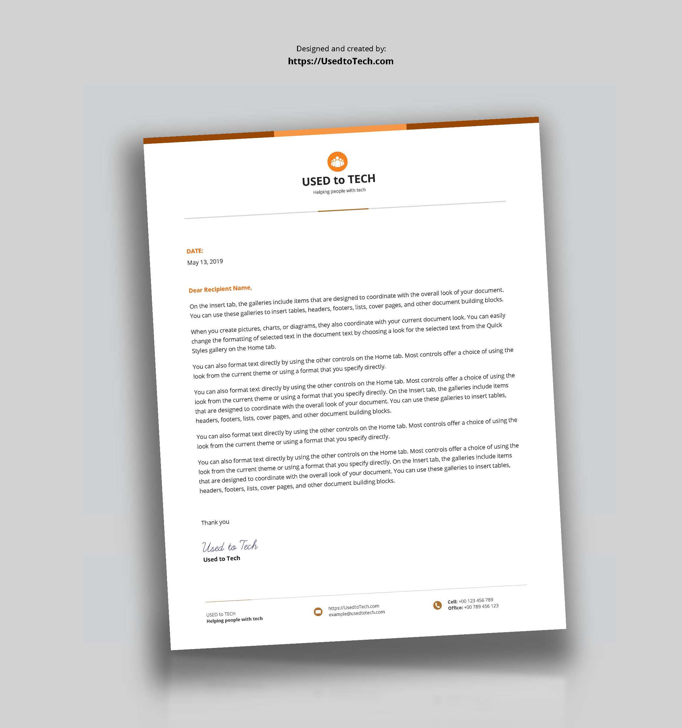 Best Letterhead Design In Microsoft Word – Used To Tech In How To Create A Letterhead Template In Word