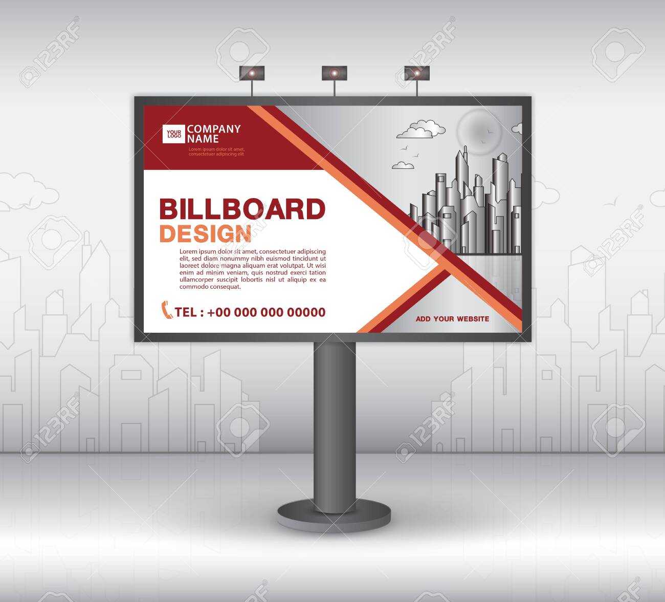 Billboard Banner Template Vector Design, Advertisement, Realistic.. Pertaining To Outdoor Banner Template