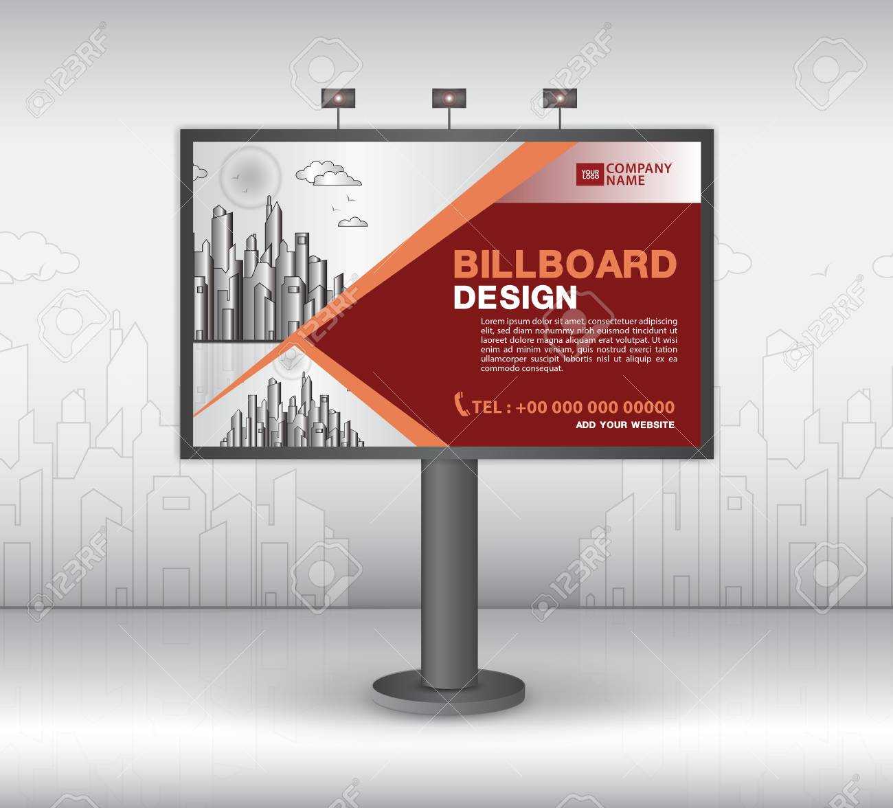 Billboard Banner Template Vector Design, Advertisement, Realistic.. Within Outdoor Banner Template