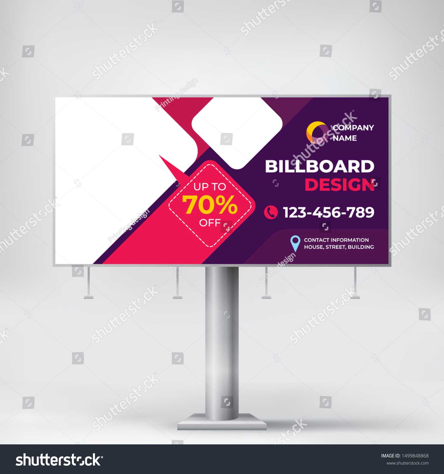 Billboard Creative Design Outdoor Advertising Banner Stock Throughout Outdoor Banner Template