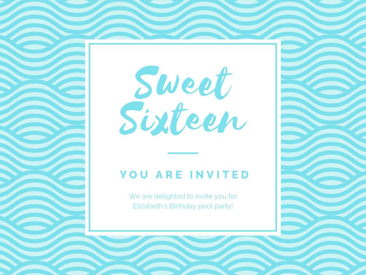 Birthday Party Invitation – Banner Template With Regard To Sweet 16 Banner Template