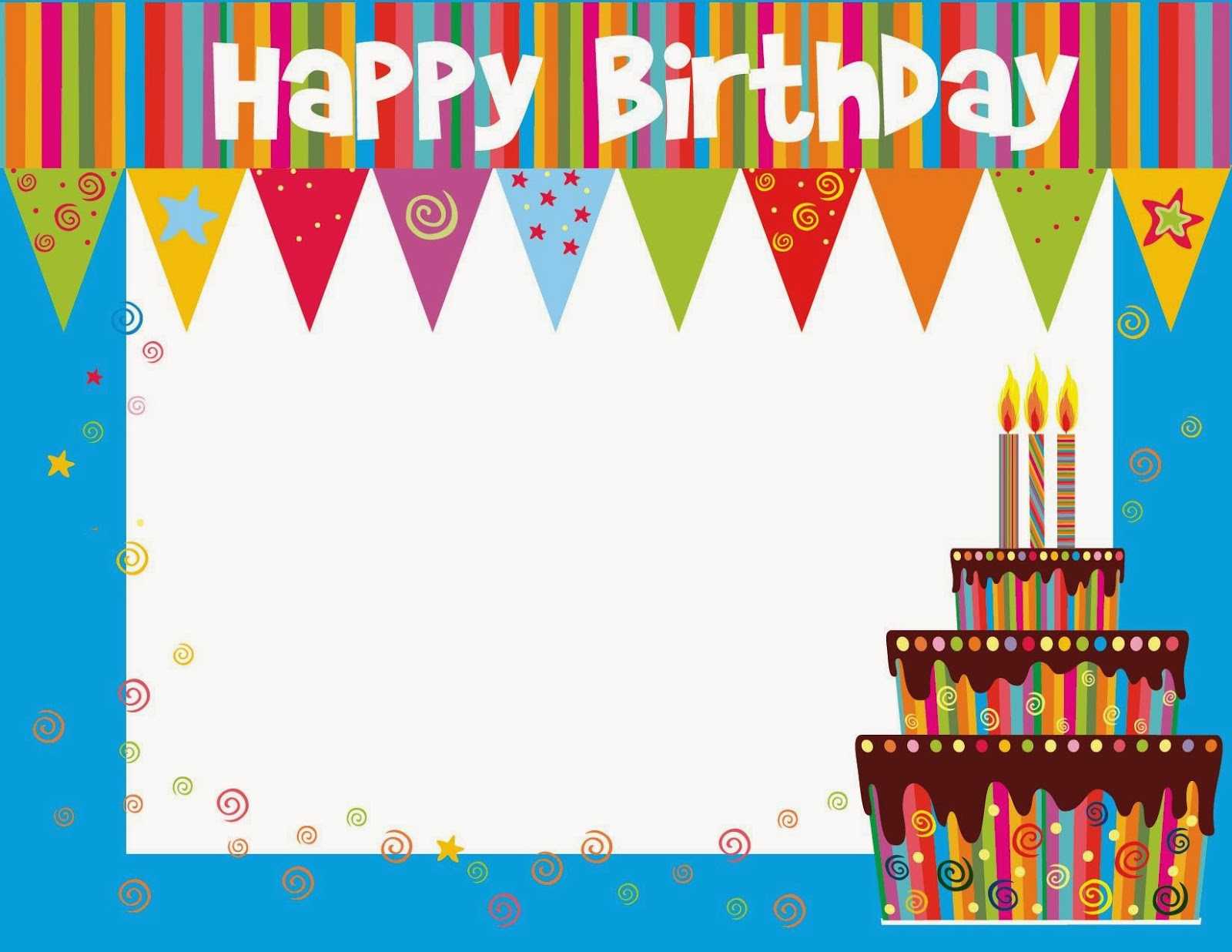 Birthday Template Free Download Fresh Free Printable With Free Printable Blank Greeting Card Templates