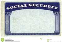 Blank American Social Security Card Stock Photo - Image Of inside Blank Social Security Card Template