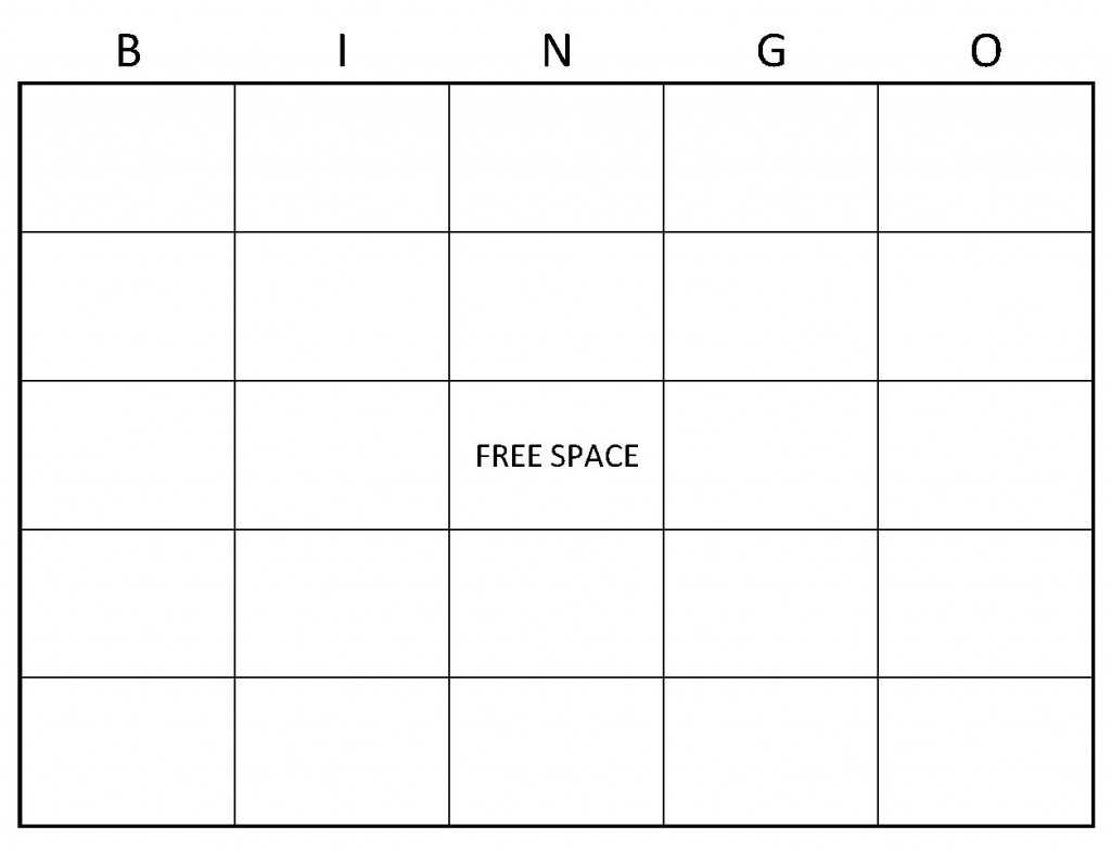 Blank Bingo Card - Zohre.horizonconsulting.co For Blank Bingo Template Pdf