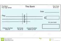 Blank British Cheque Stock Illustration. Illustration Of regarding Blank Cheque Template Uk