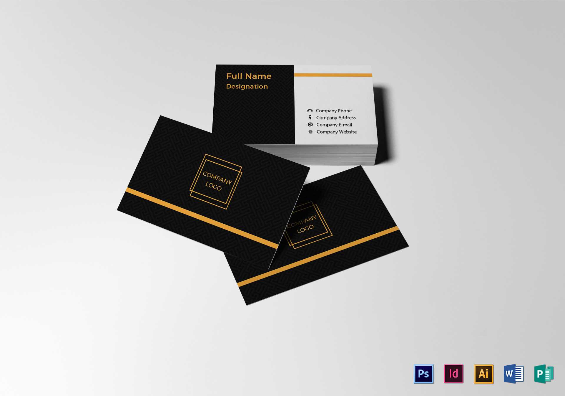 Blank Business Card Template Photoshop