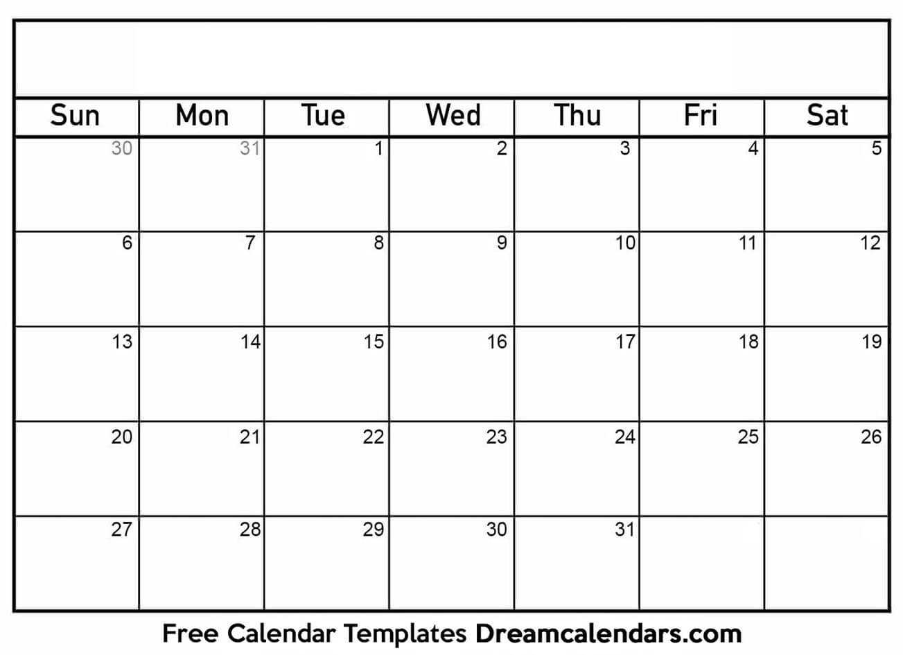 Blank Calendar Month – Zohre.horizonconsulting.co In Blank Calander Template