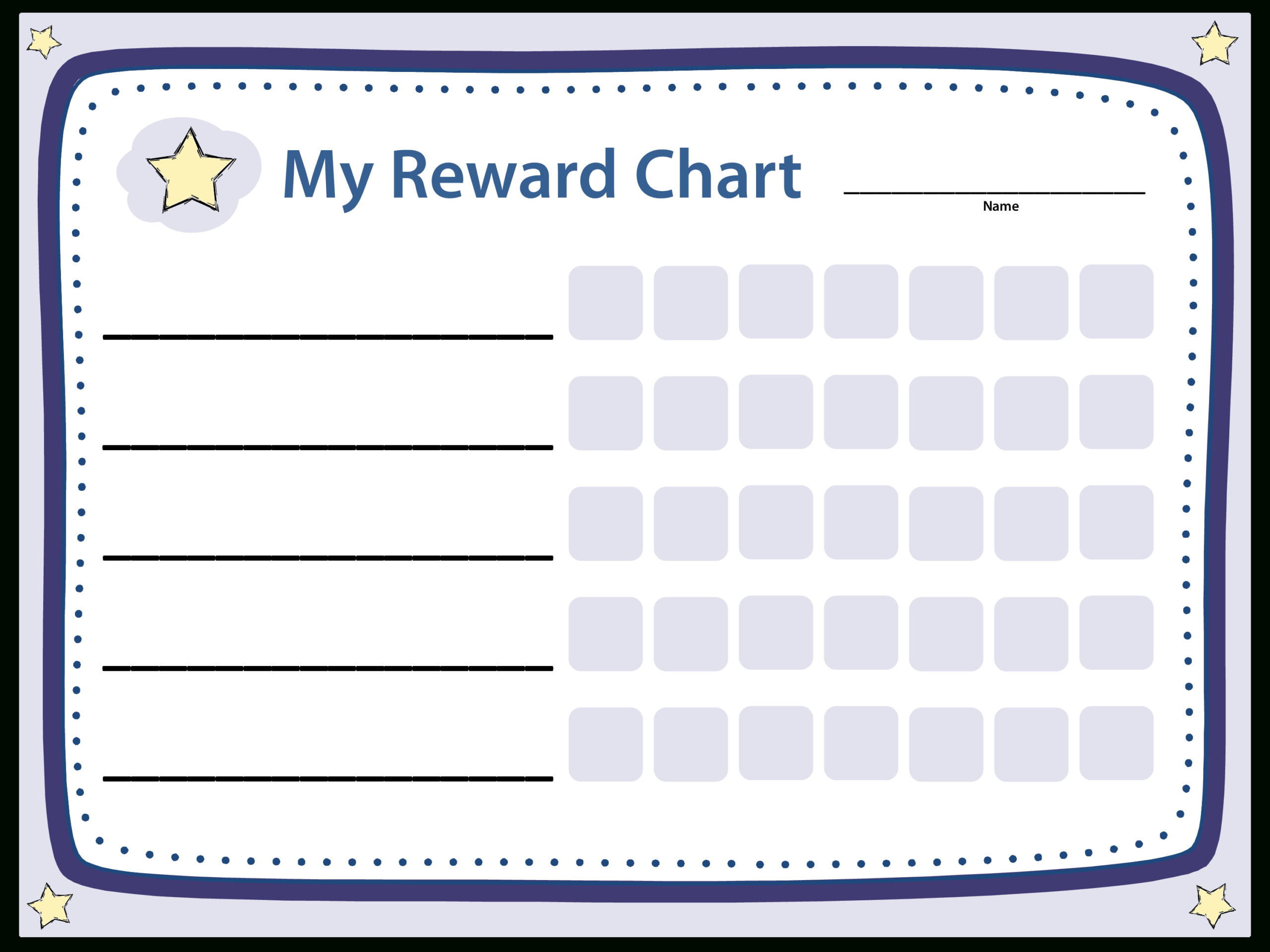 Blank Chart Reward | Templates At Allbusinesstemplates With Regard To Blank Reward Chart Template