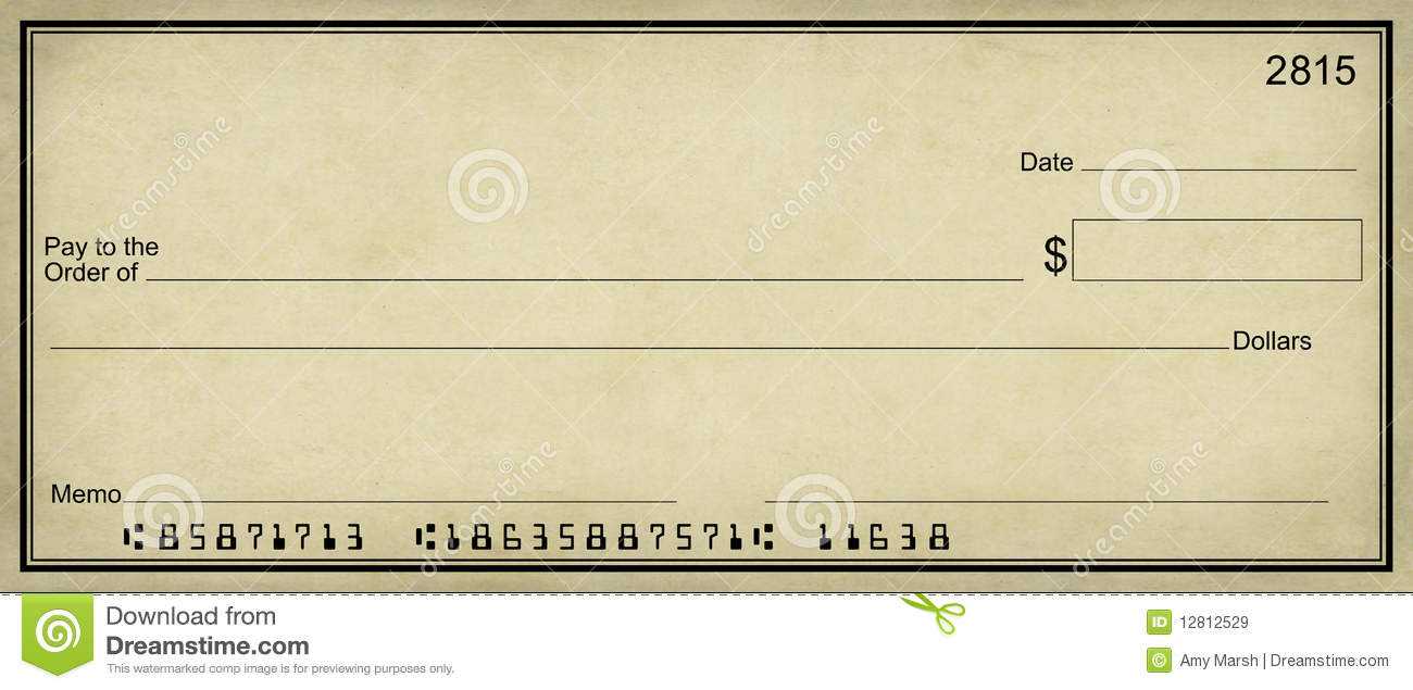 Blank Check Clipart Intended For Blank Cheque Template Download Free