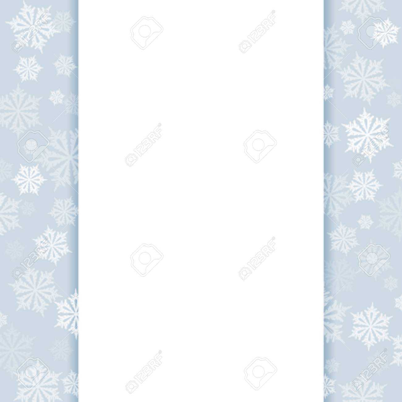 Blank Christmas Card Or A Letter To Santa. A Brochure Template.. With Blank Snowflake Template