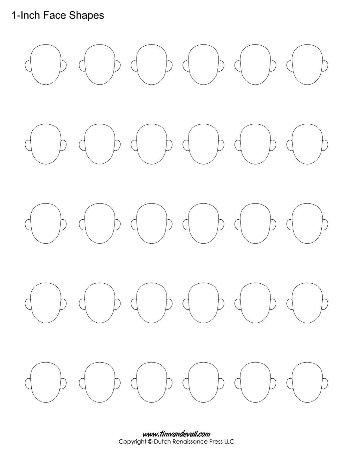 Blank Face Templates Printable Face Shapes For Kids With Blank Face