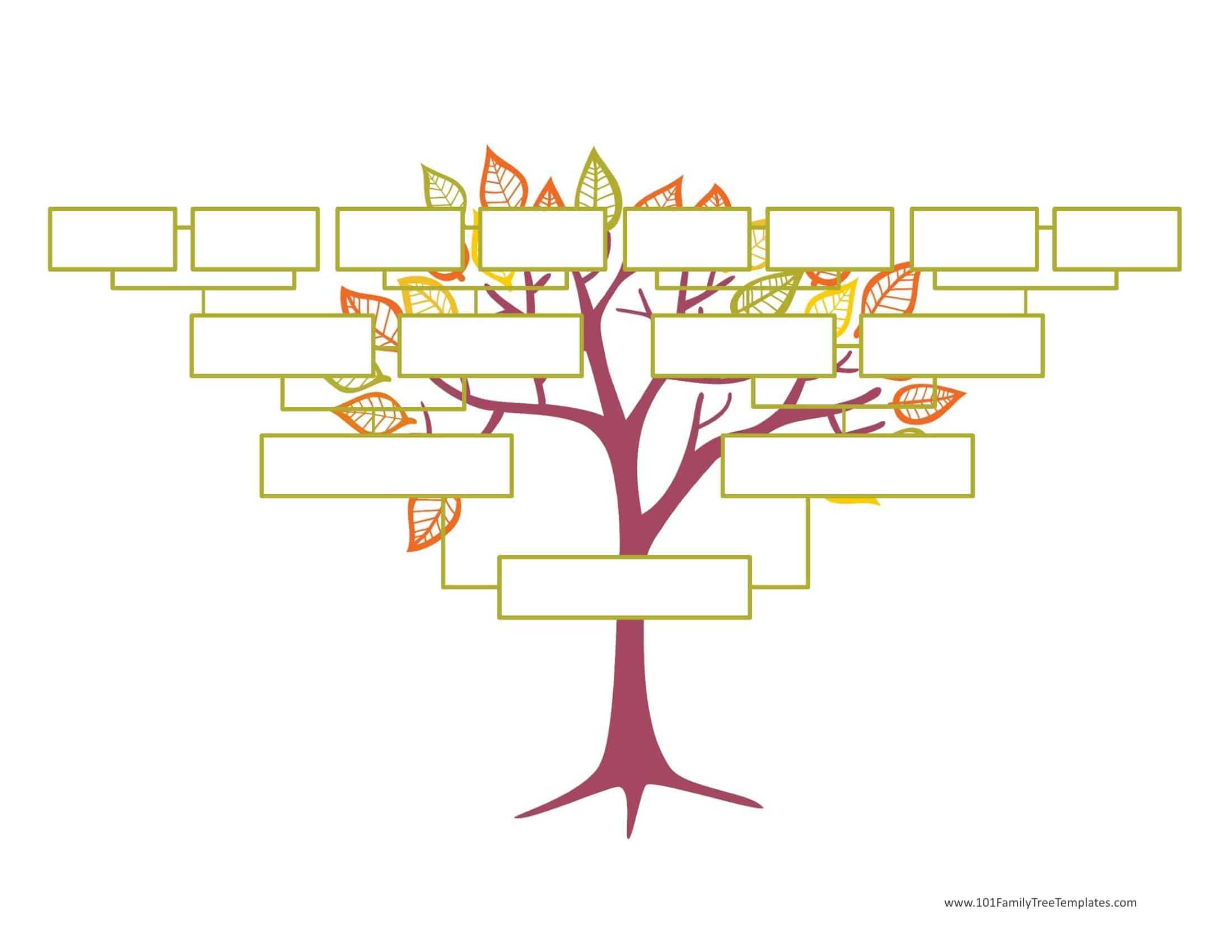 Blank Family Tree Template | Free Instant Download Throughout Fill In The Blank Family Tree Template