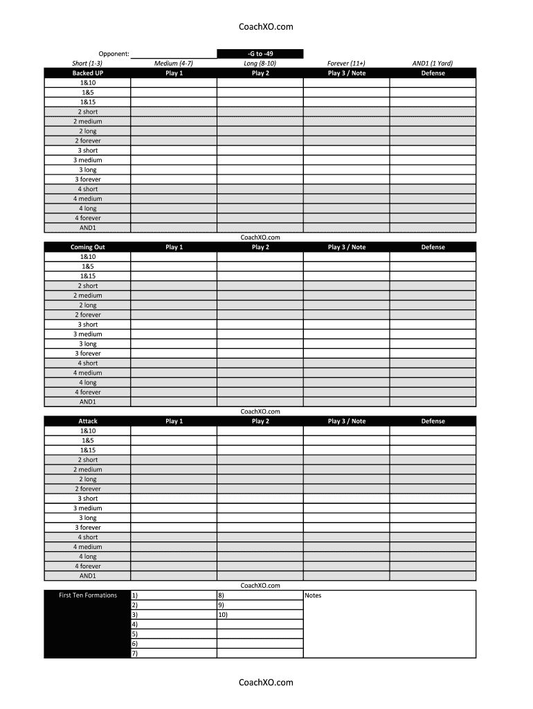 Blank Football Play Sheet Template Excel – Fill Online For Blank Call Sheet Template