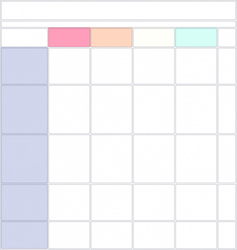 Blank Grading & Project Rubric Template Word Doc Regarding Blank Rubric ...