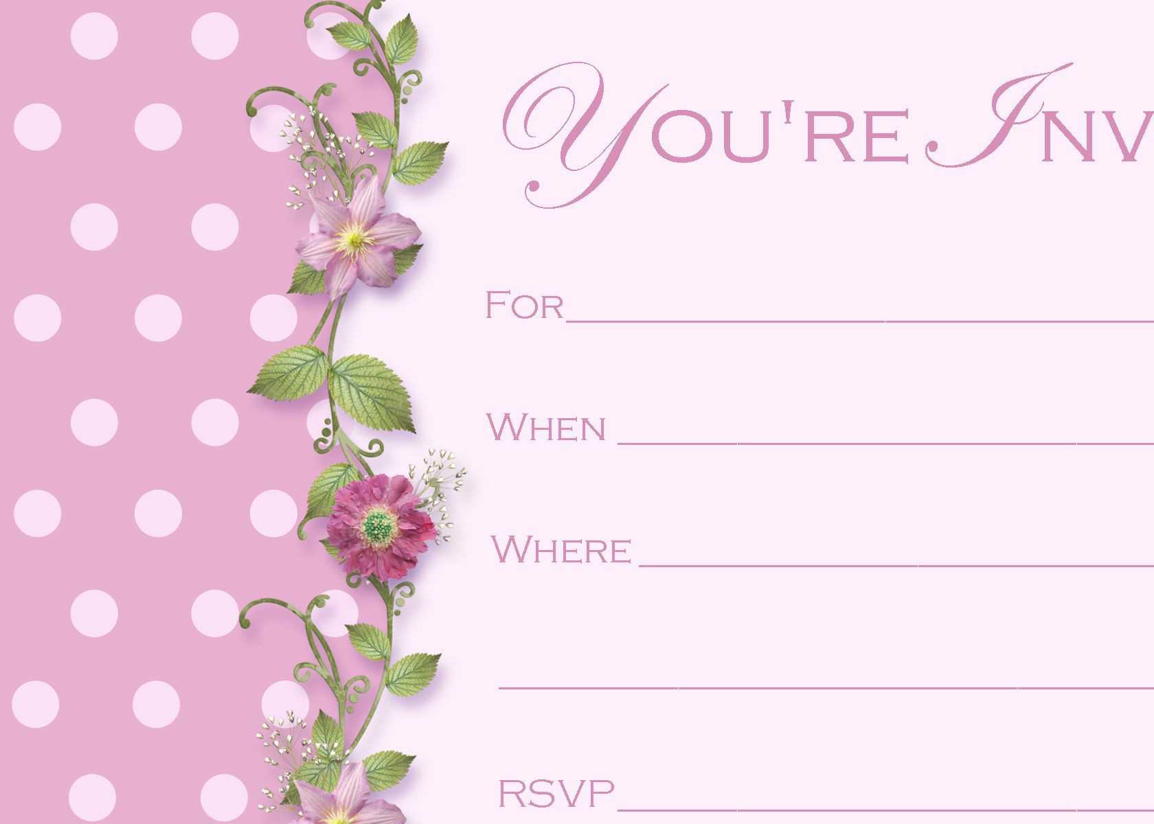 Blank Invite Cards – Mahre.horizonconsulting.co For Blank Templates For Invitations