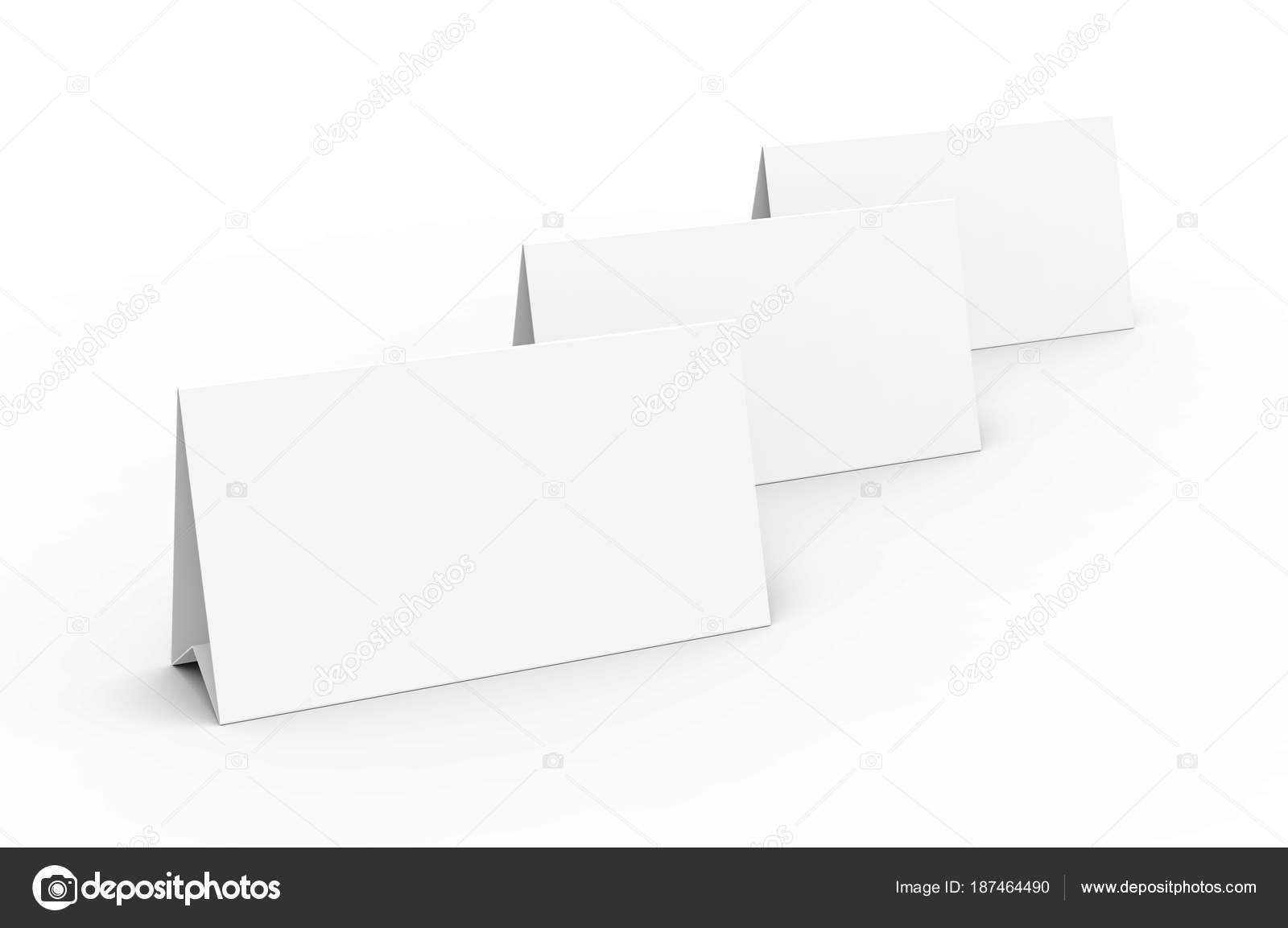 Blank Paper Tent Template White Tent Cards Set Empty Space Intended For Blank Tent Card Template