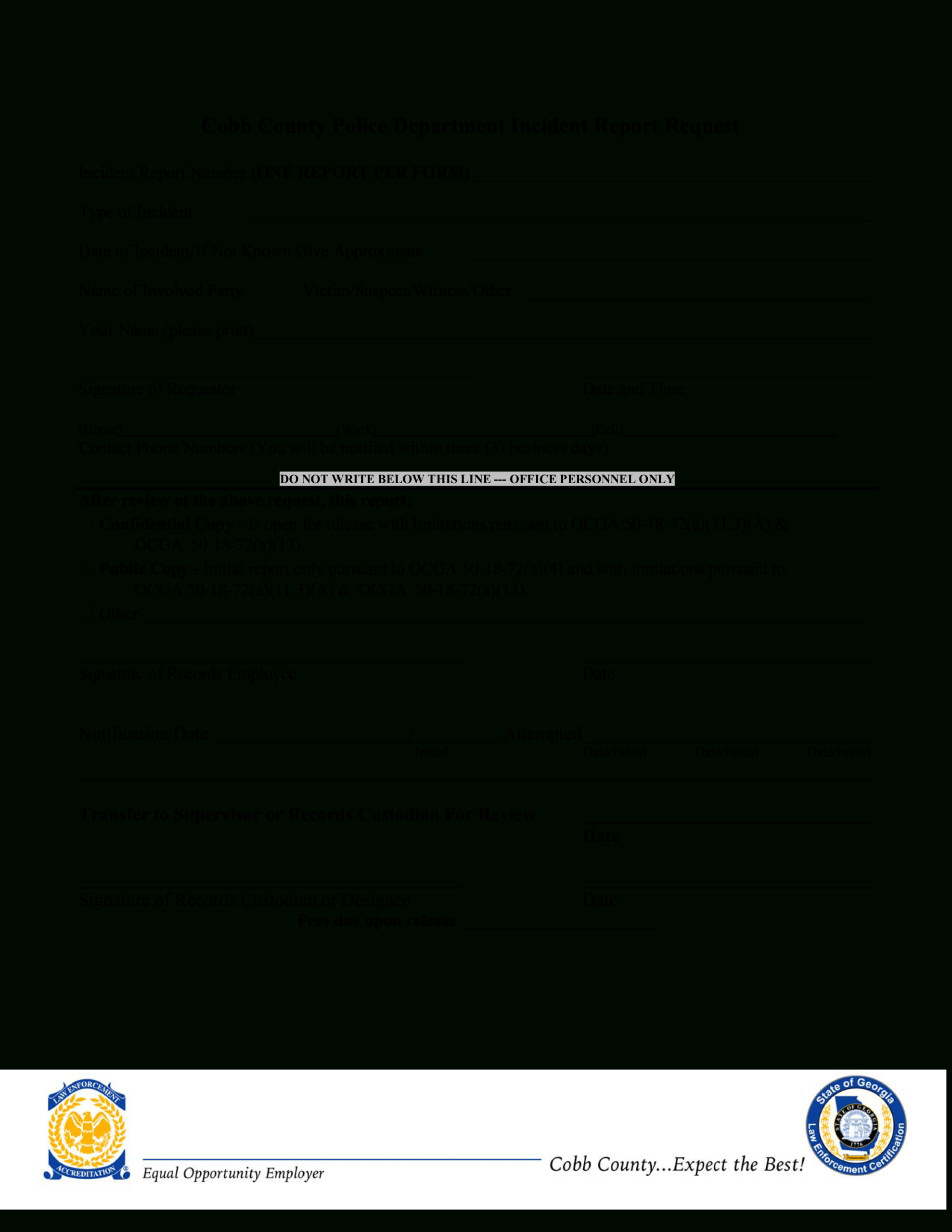 Blank Police Incident Report | Templates At Throughout Blank Police Report Template
