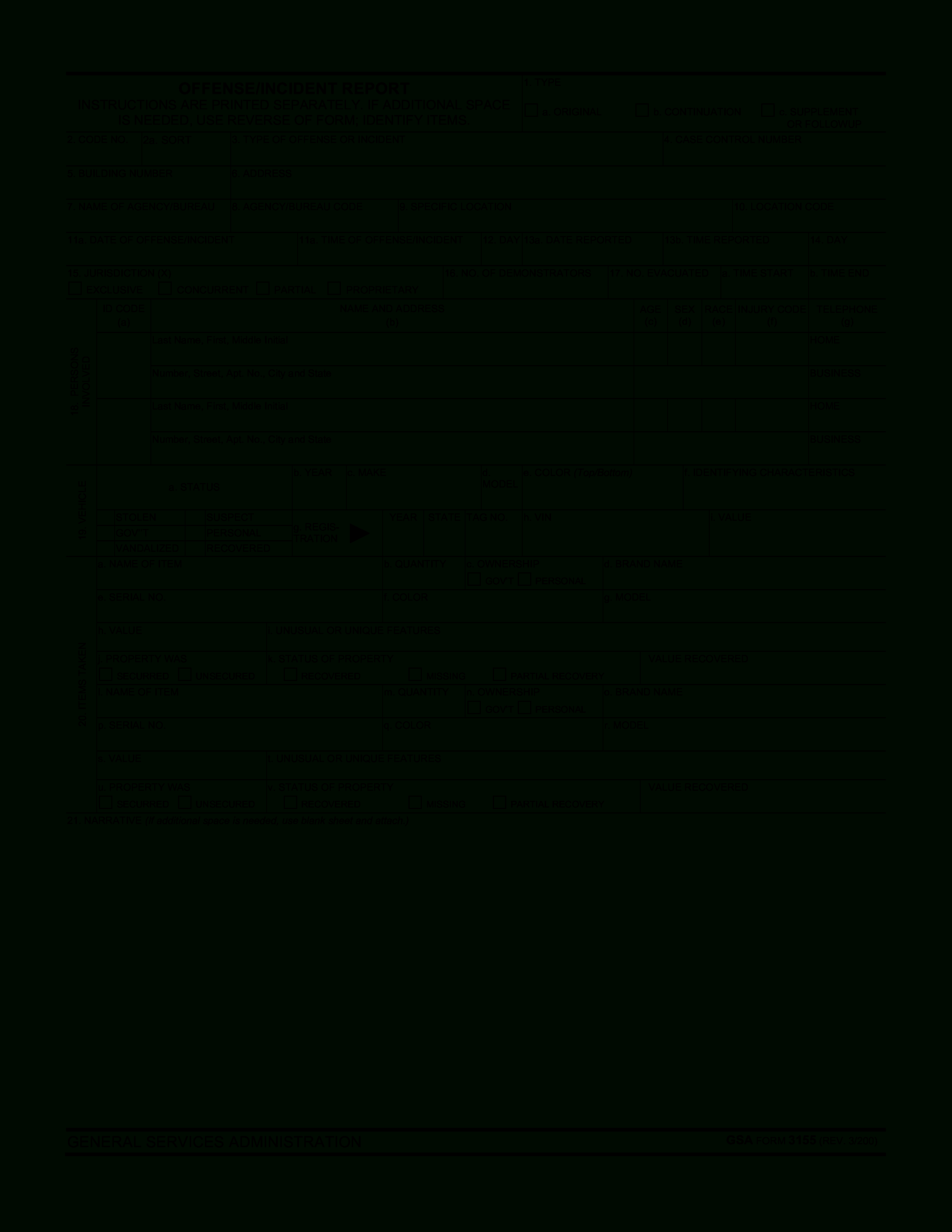 Blank Police Report Template | Templates At With Regard To Blank Police Report Template