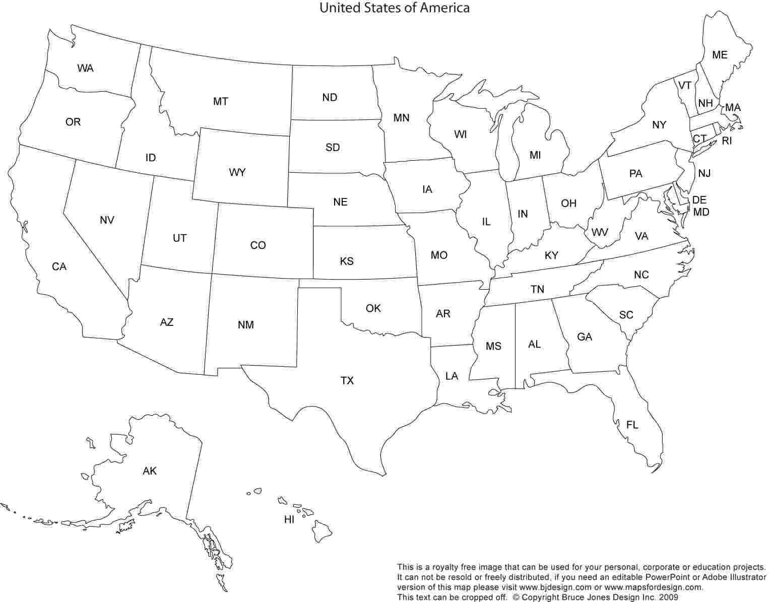 Blank Printable Map Of The United States And Canada With Regard To Blank Template Of The United States