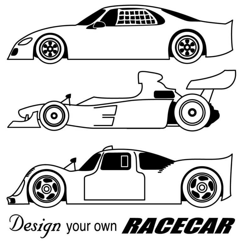 Blank Race Car Templates