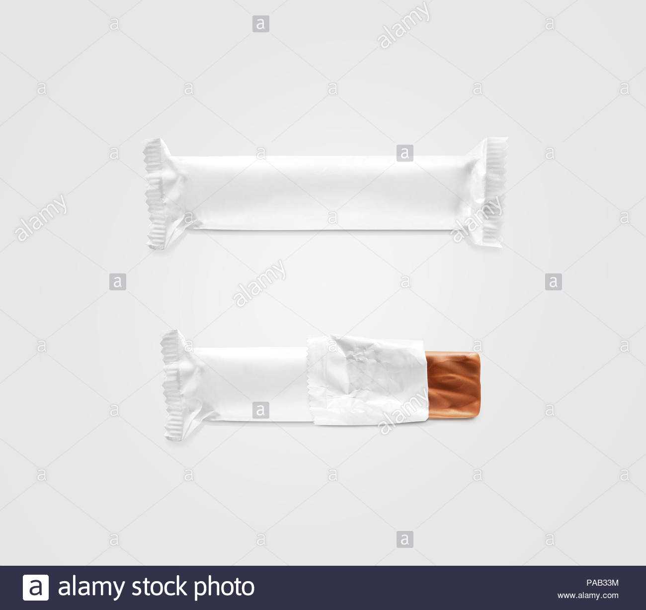 Blank White Candy Bar Plastic Wrap Mockup Isolated. Closed Regarding Blank Candy Bar Wrapper Template