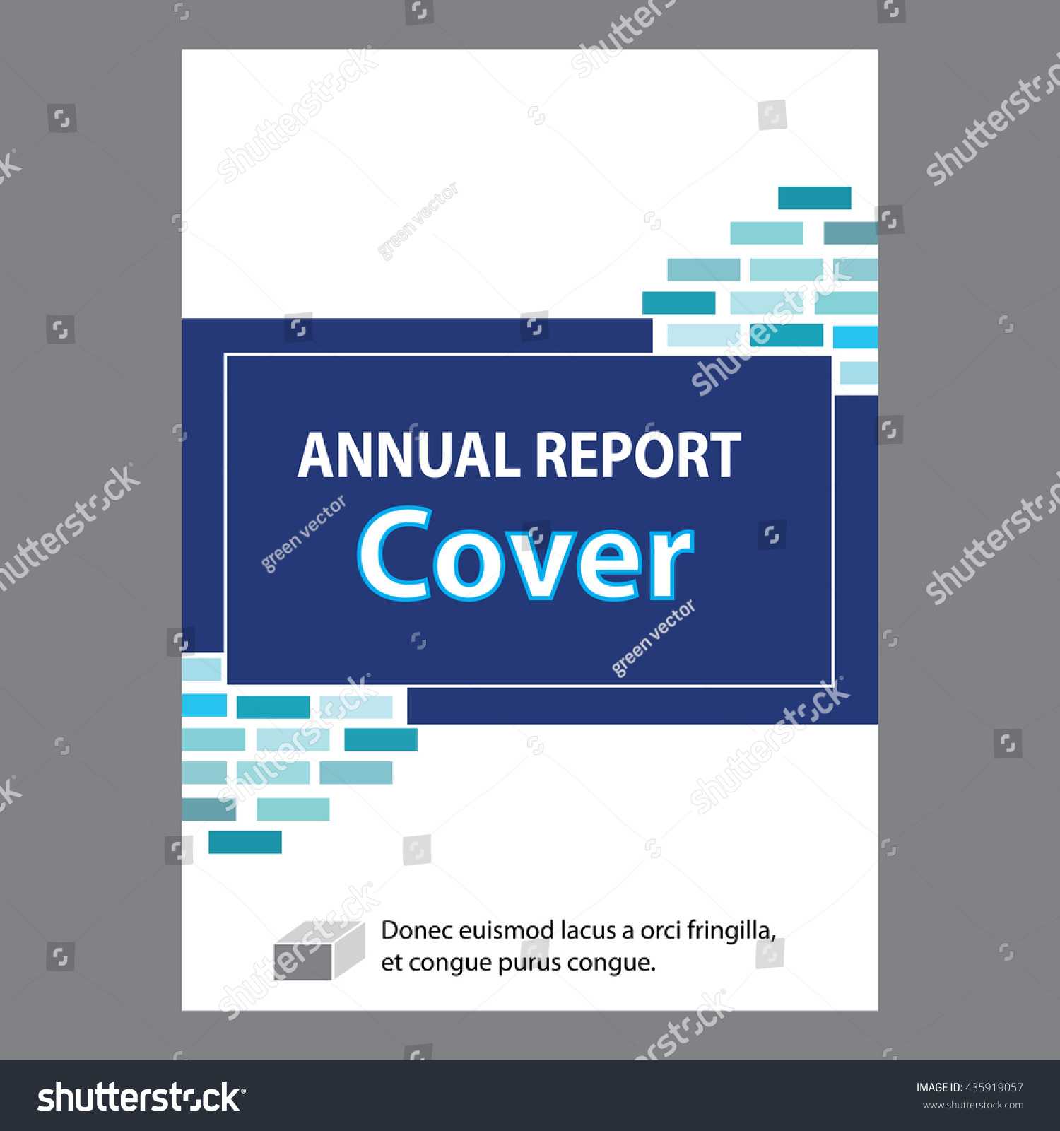 Blue Annual Report Title Page Sample Stock Vector (Royalty Throughout Cover Page For Annual Report Template