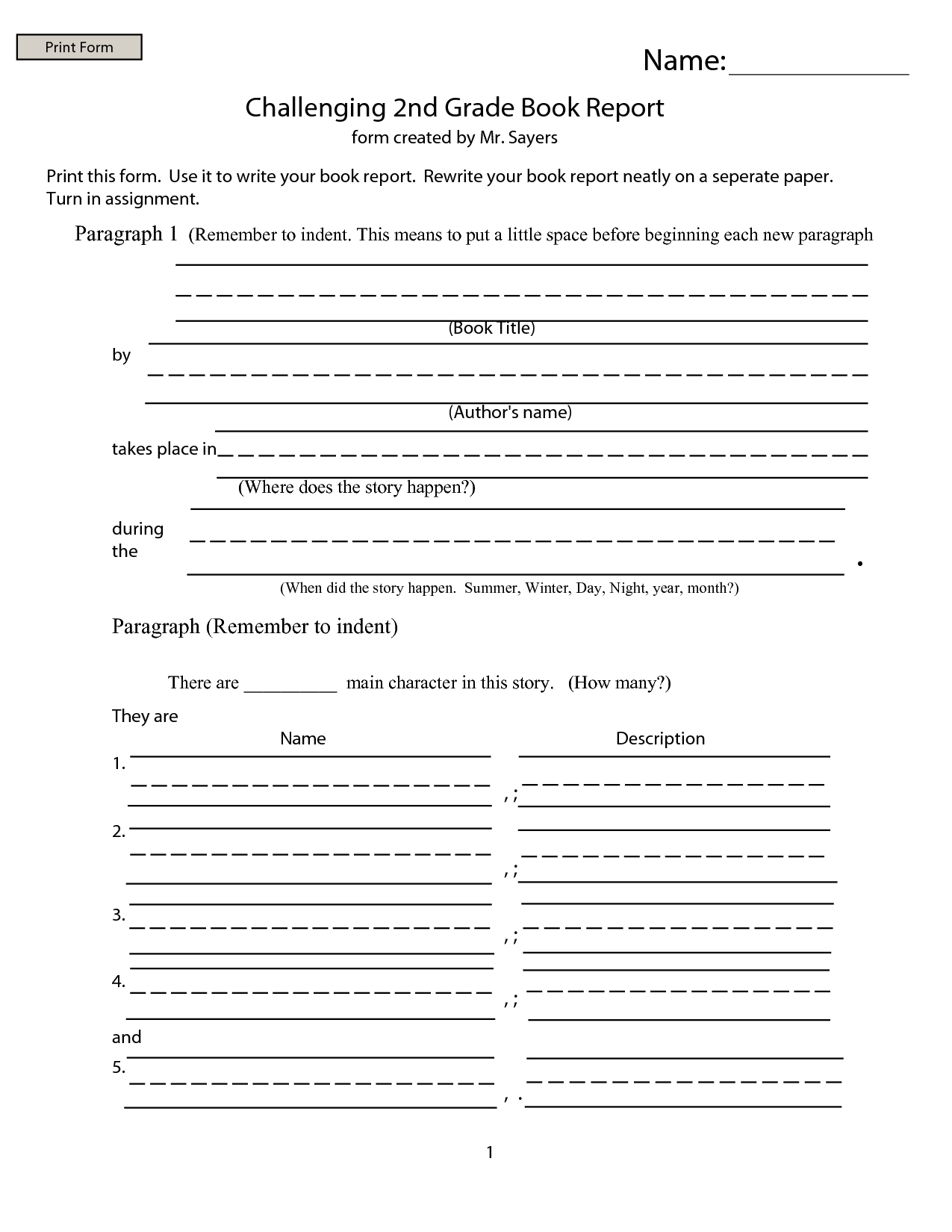 Book Report Template 2Nd Grade Pdf Poster Updated Squarehead Pertaining To Second Grade Book Report Template