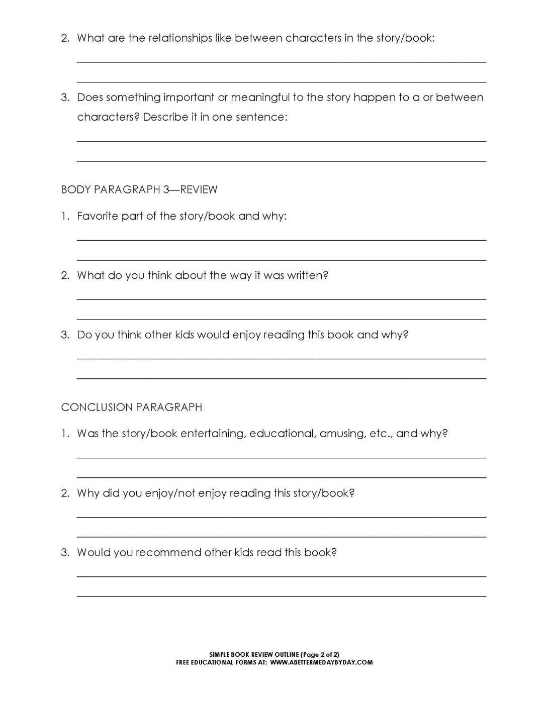Book Report Template 6Th Grade 5Th Fiction 3Rd Inside College Book Report Template