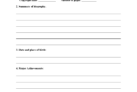 Book Report Worksheets | Biography Book Report Worksheets inside Biography Book Report Template